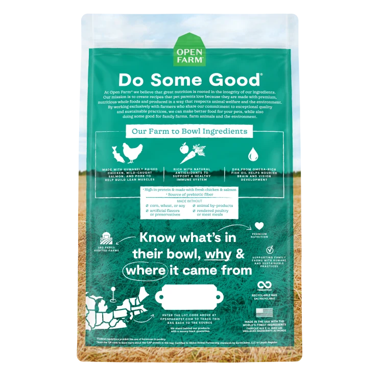 Open Farm Grain Free Puppy Chicken Salmon 4 lb