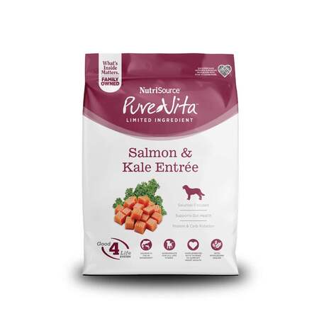 Pure Vita Dog Dry Salmon Kale 4LB