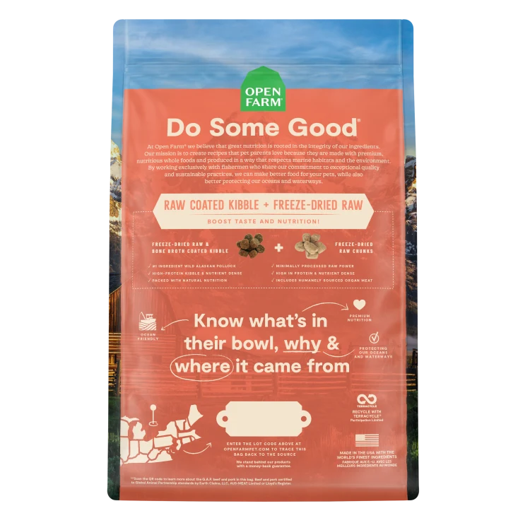 Open Farm Dog Dry Rawmix Tide Terrain Ancient Grains 20LB