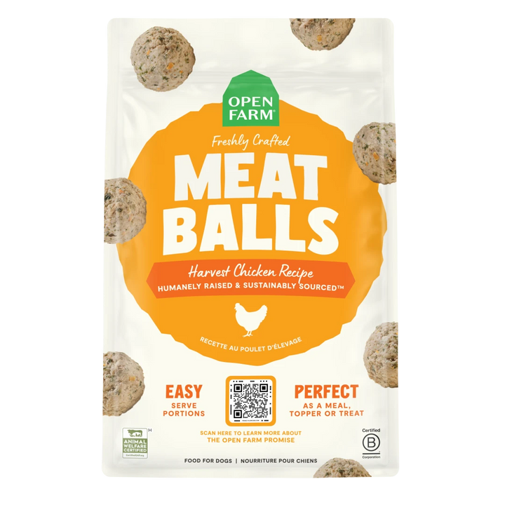 Open Farm Dog Frozen Meatballs Chicken 14 oz