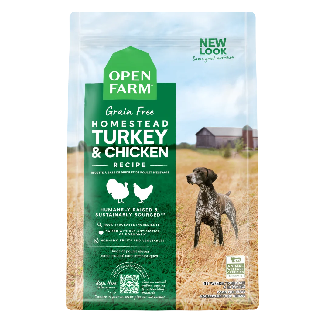 Open Farm Dog Kibble Turkey and Chicken Grain Free 4 LB