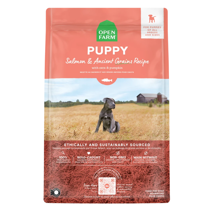 Open Farm Dog Dry Puppy Salmon Ancient Grains 4LB