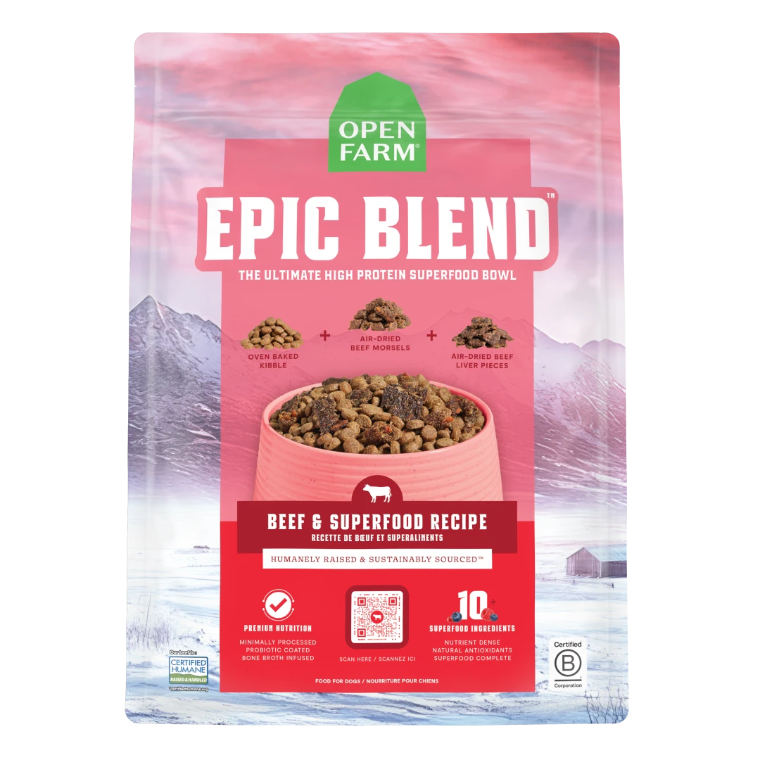 Open Farm Epic Blend Beef Superfood Dog 18LB