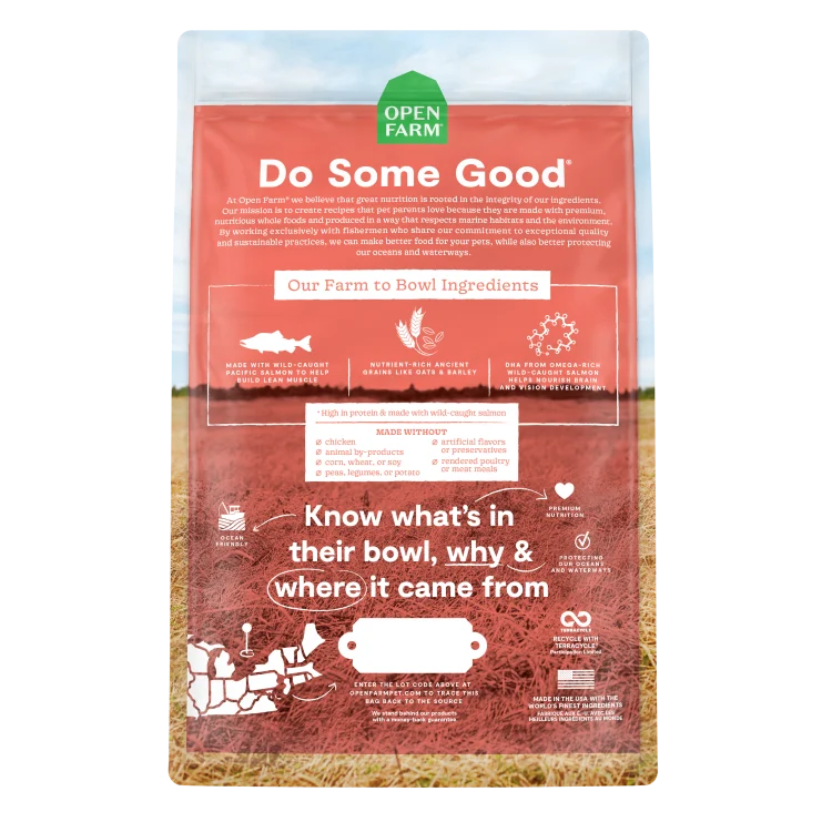 Open Farm Dog Dry Puppy Salmon Ancient Grains 22LB