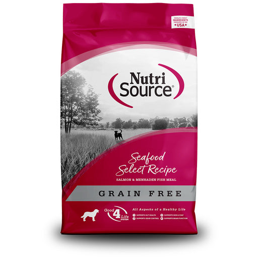NutriSource Dog Dry GF Seafood Select Salmon 12LB