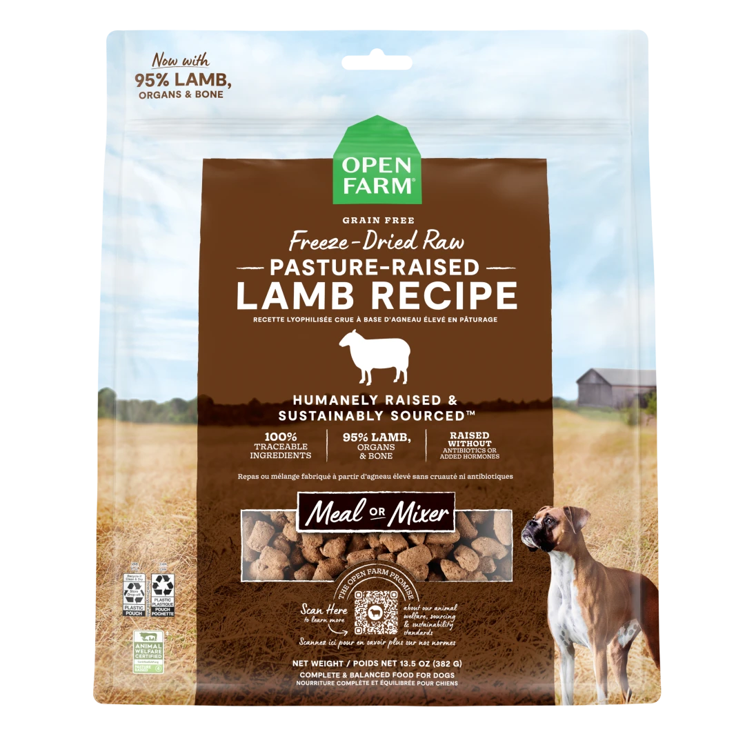 Open Farm PastureRaised Lamb FreezeDried Recipe for Dogs 3.5 oz