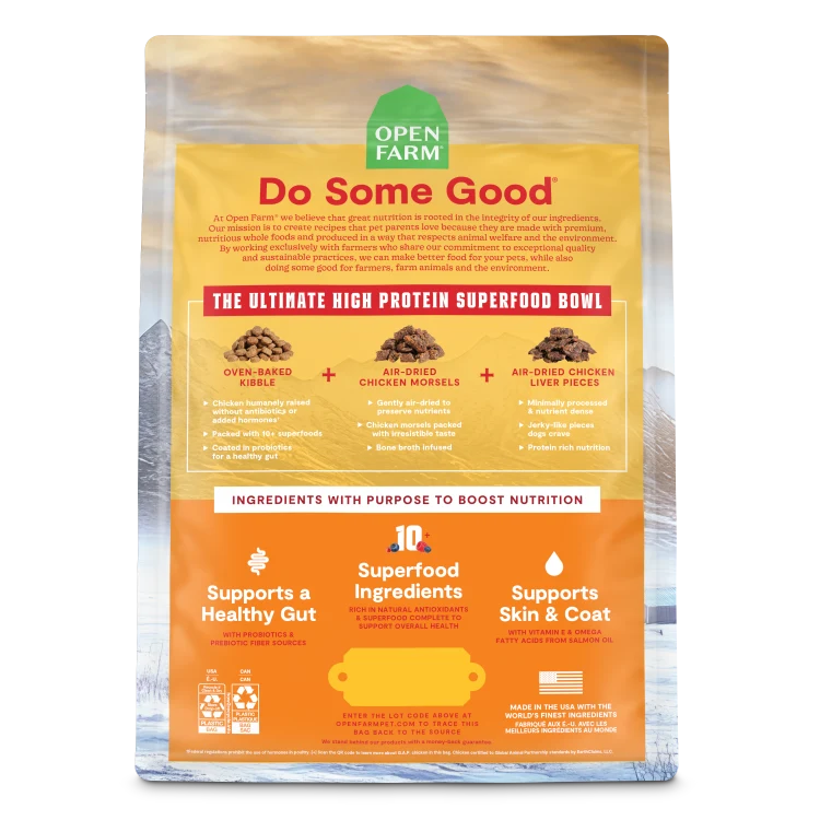 Open Farm Epic Blend Chicken Superfood Dog 18LB