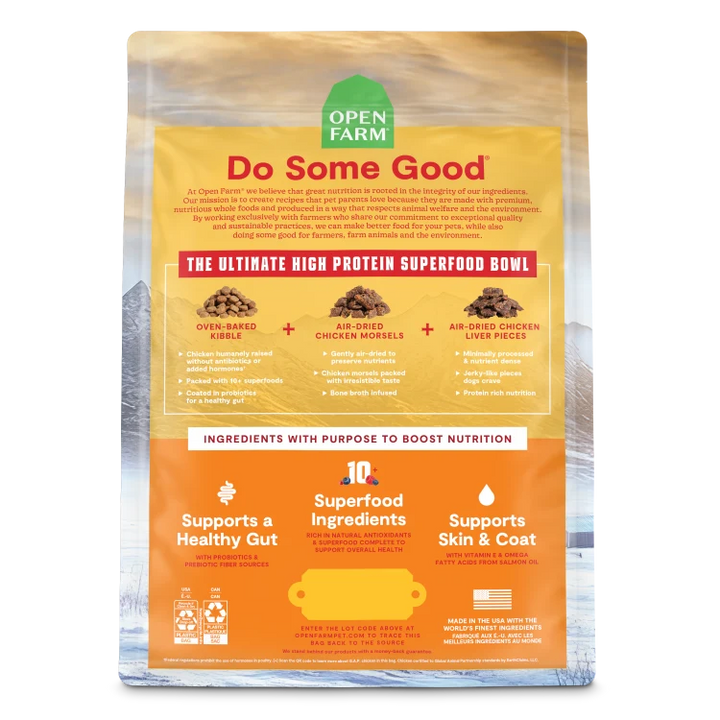 Open Farm Epic Blend Chicken Superfood Dog 18LB