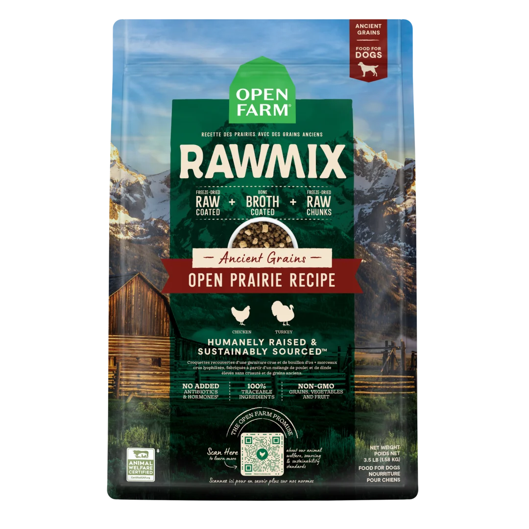 Open Farm RawMix Open Prairie Recipe with Ancient Grains Dog 3.5lb