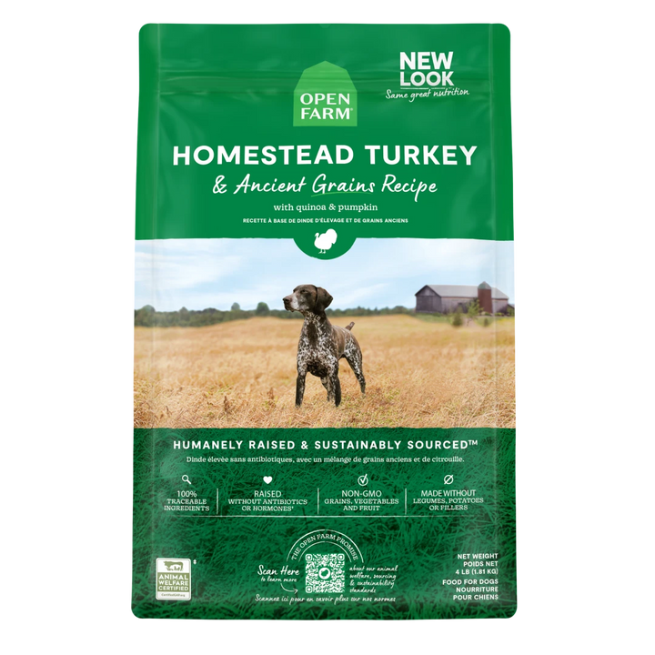 Open Farm Dog Dry Ancient Grain Turkey Homestead 22 LB