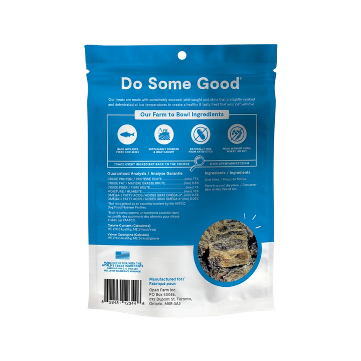 Open Farm Dog Treat Dehydrated Cod Skin 7 oz