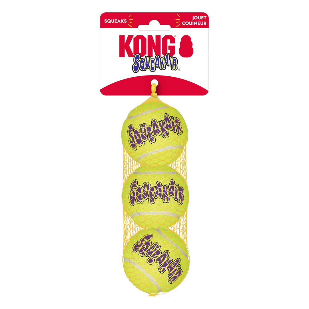 2 Pack Large Air Kong Squeaker Tennis Balls