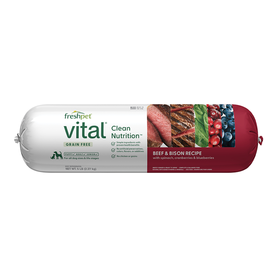 Deli Fresh Vital Grain Free Beef Bison 5 lb Roll