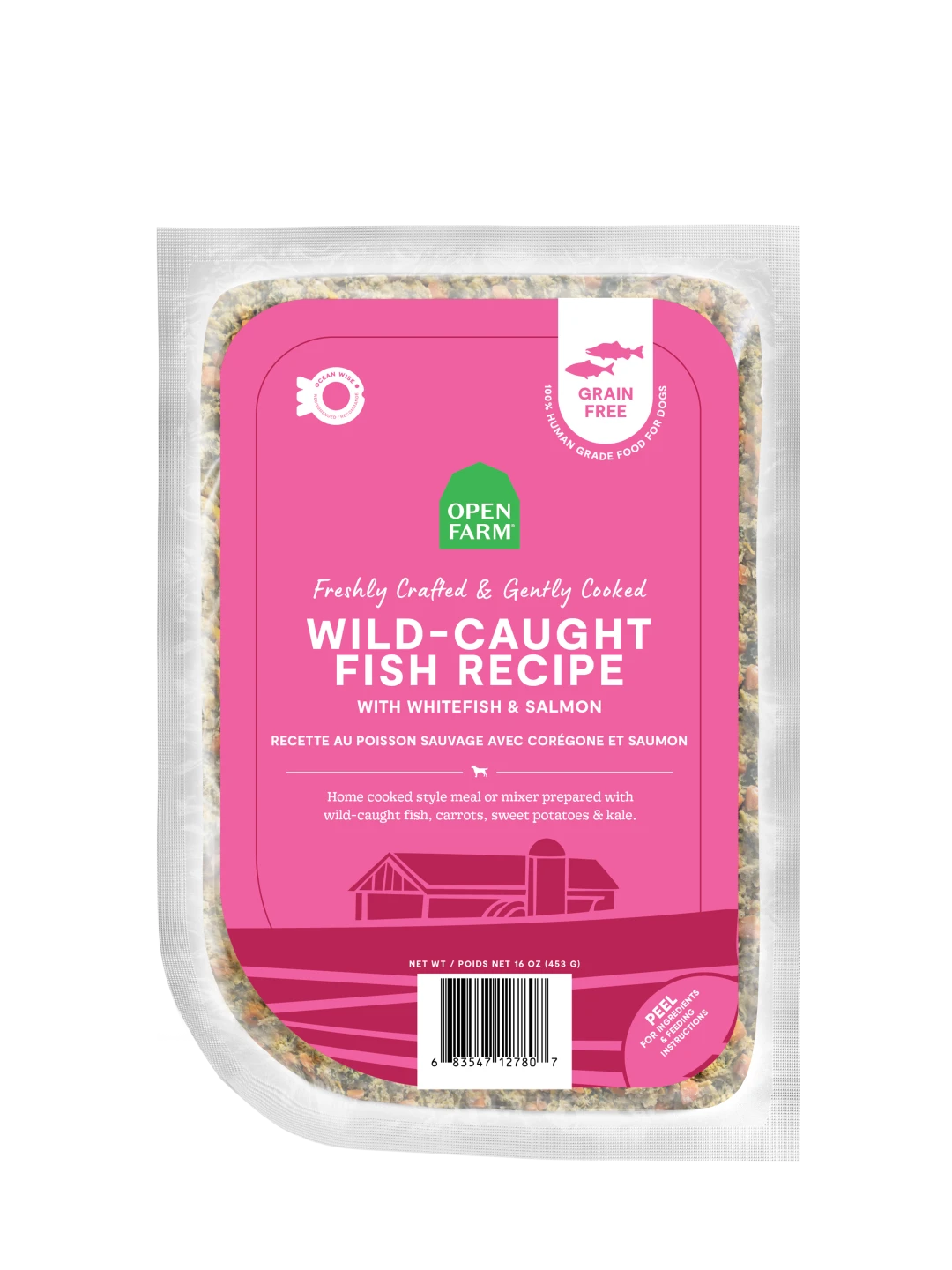 Open Farm Dog Frozen Gently Cooked Wild Caught Fish 16 oz