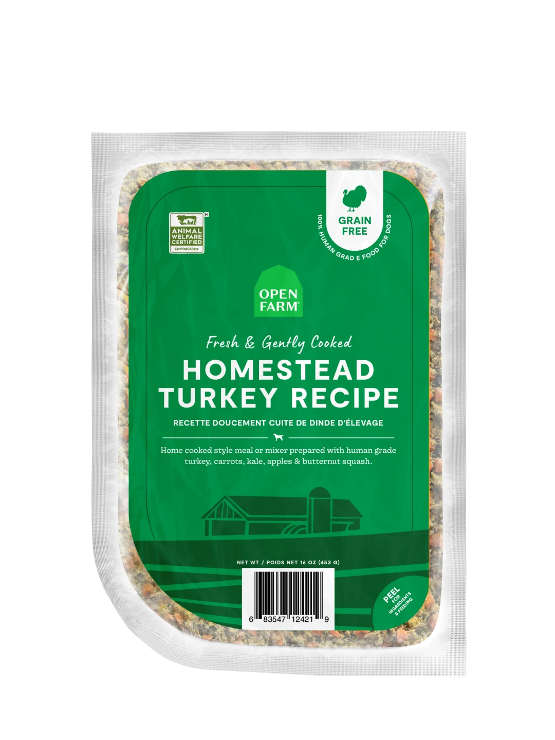 OPEN FARM FRZN GENTLY COOKED TURKEY 96 OZ