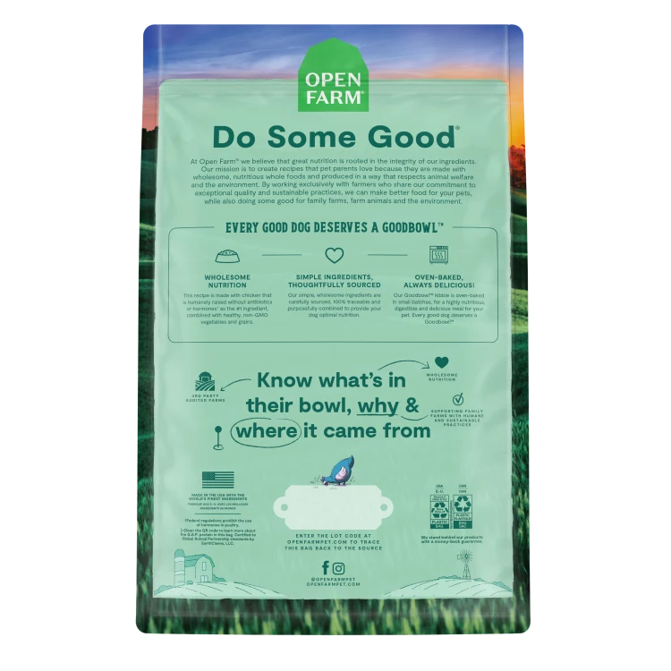 Open Farm Dog Food Goodbowl Chicken Brown Rice 22LB
