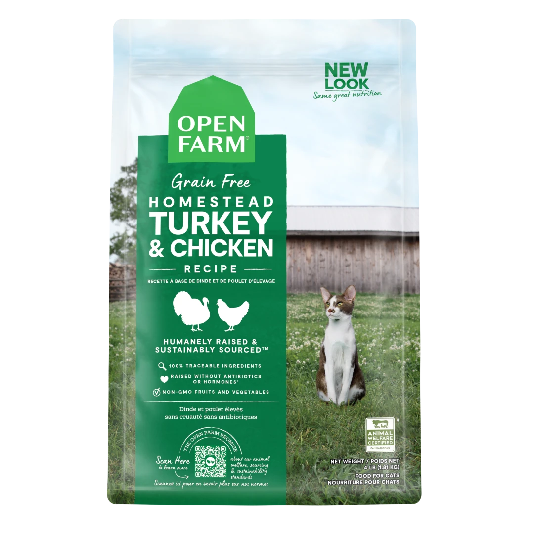 Open Farm Cat Dry GF Turkey Chicken Homestead 8lb