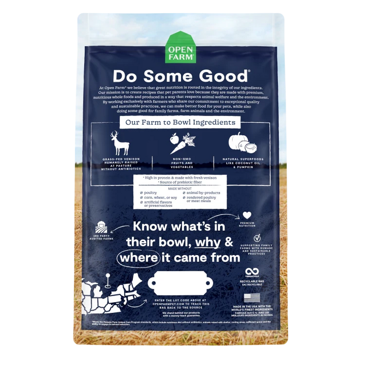 Open Farm Grain Free New Zealand Venison Dog 4 lb