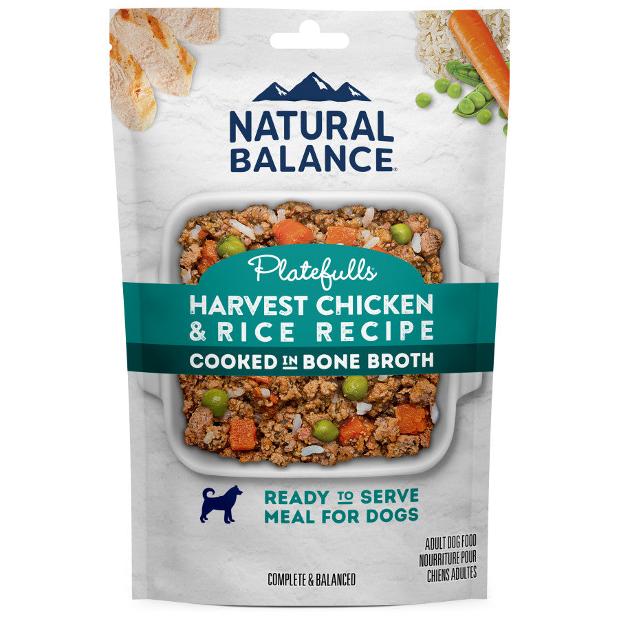 Natural Balance Platefulls Wet Dog Food Harvest Chicken Rice Recipe 9 oz