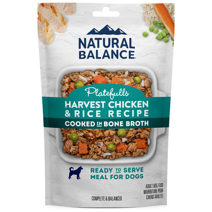 Natural Balance Platefulls Wet Dog Food Harvest Chicken Rice Recipe 9 oz
