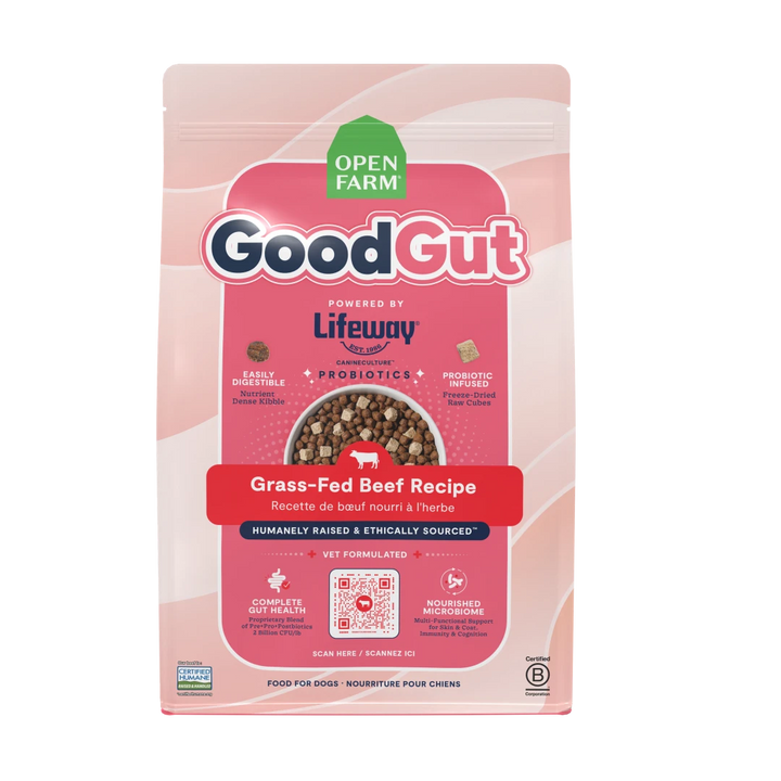 Open Farm Dog Dry GoodGut Grass Fed Beef 19LB