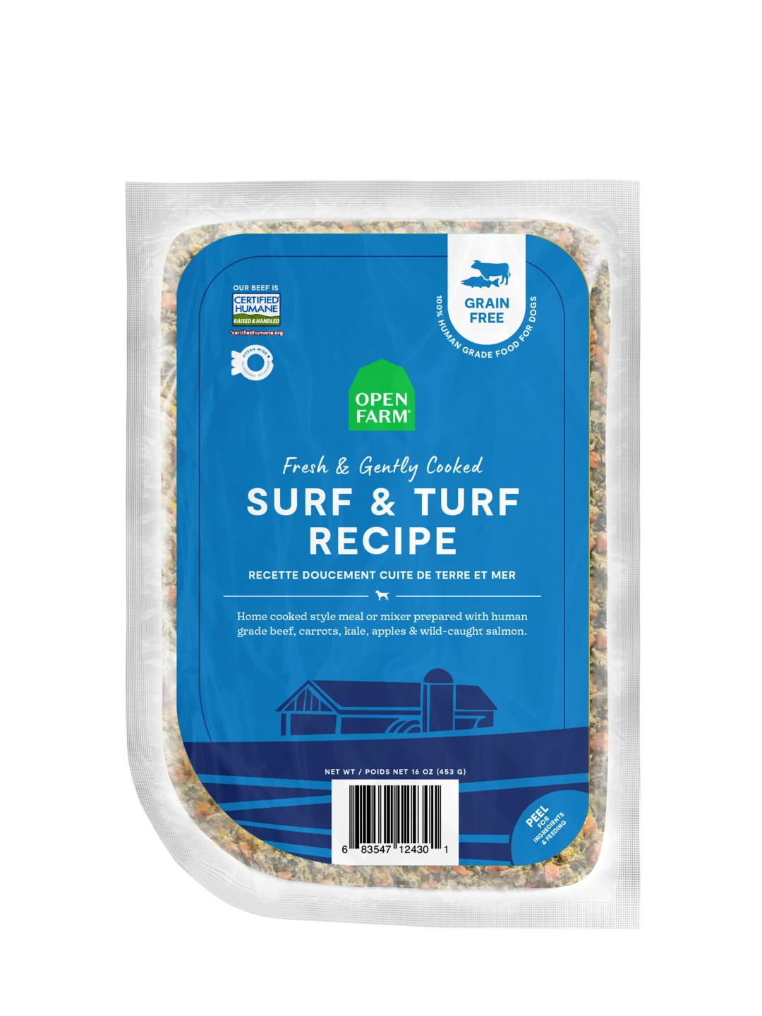 Open Farm Frozen Gently Cooked Surf Turf 16 oz