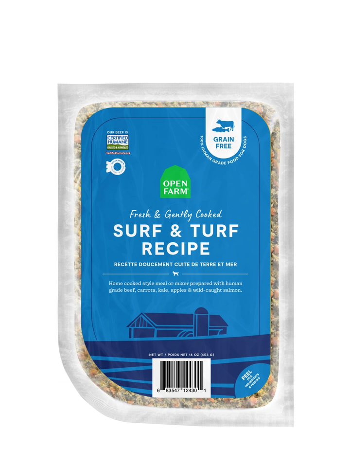 OPEN FARM FRZN GENTLY COOKED SURF TURF 96 OZ