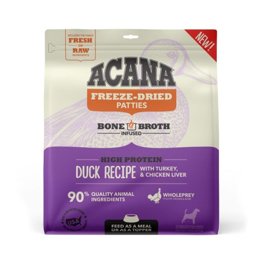 ACANA Freeze Topper Grain Free High Protein Fresh Raw  Duck Patties 14 Oz